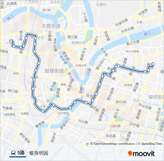 公交5路的线路图