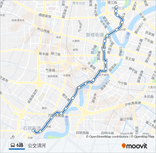 公交6路的线路图
