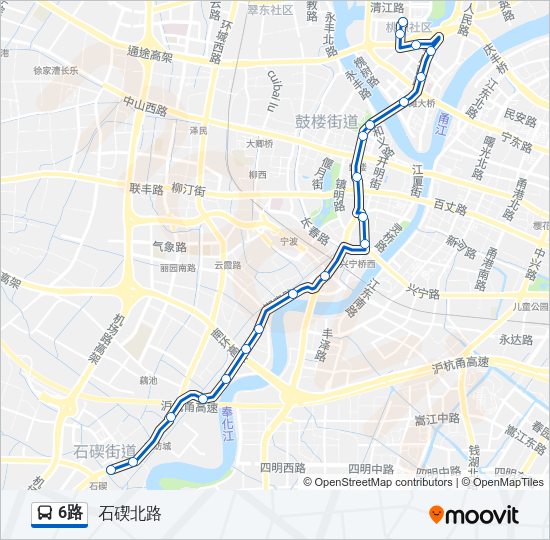 公交6路的线路图