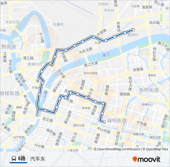 公交8路的线路图