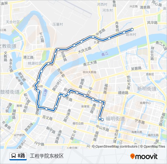 8路 Bus Line Map