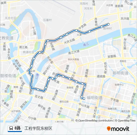 8路 Bus Line Map