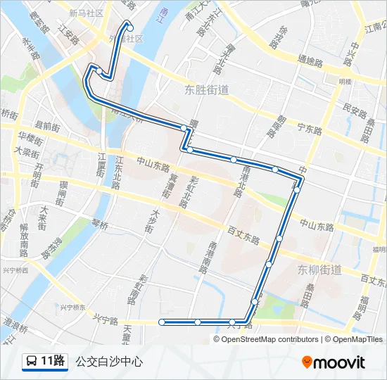 11路 Bus Line Map