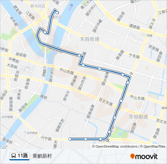 11路 Bus Line Map