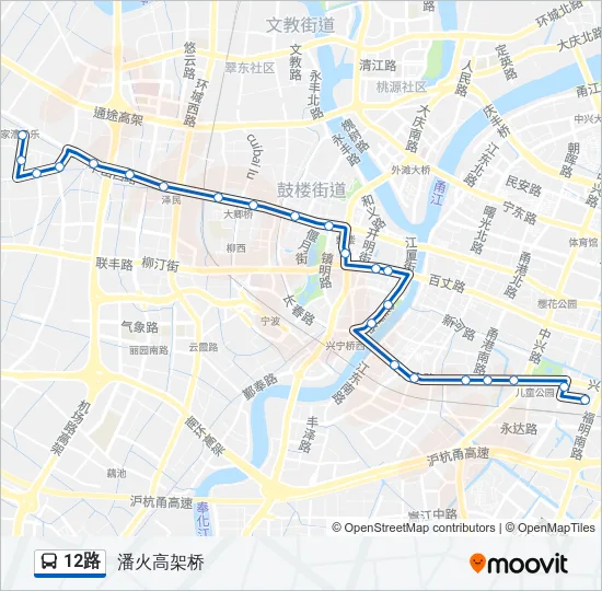 12路 Bus Line Map