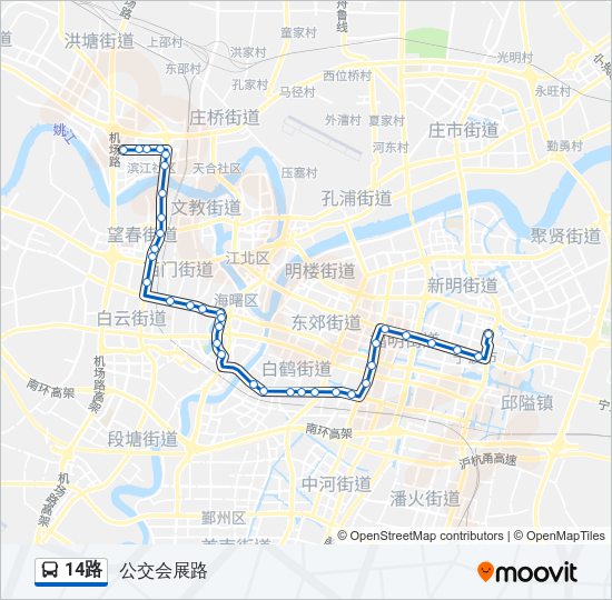 14路 Bus Line Map