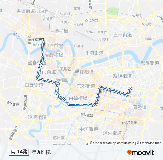 公交14路的线路图