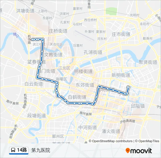 14路 Bus Line Map