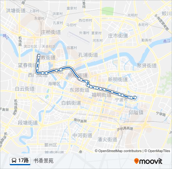 公交17路的线路图