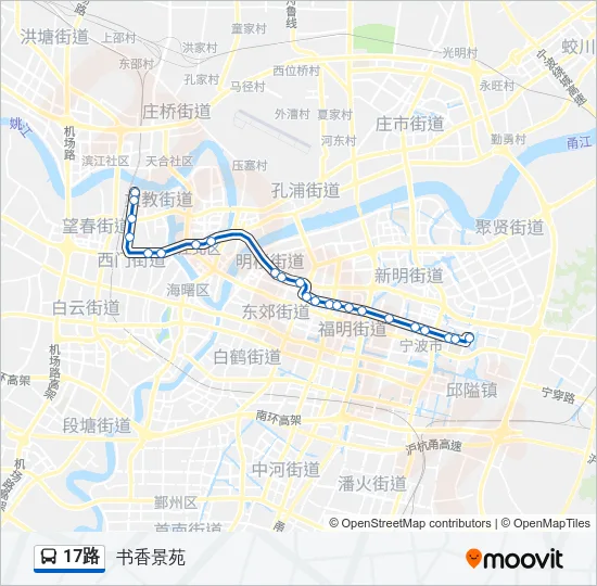 17路 Bus Line Map