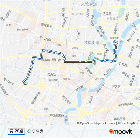 20路 Bus Line Map