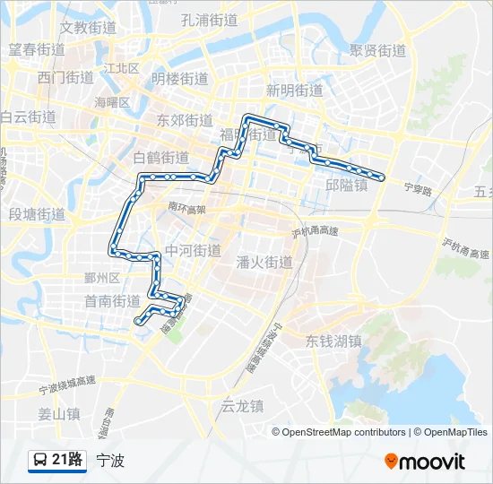 21路 Bus Line Map