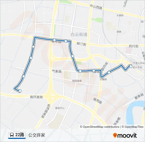 22路 Bus Line Map