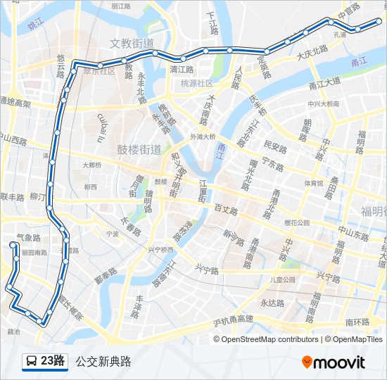 公交23路的线路图