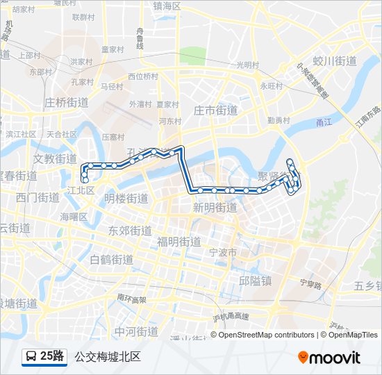 公交25路的线路图