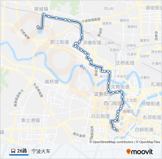 公交26路的线路图