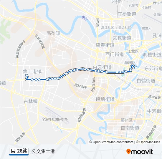 公交28路的线路图