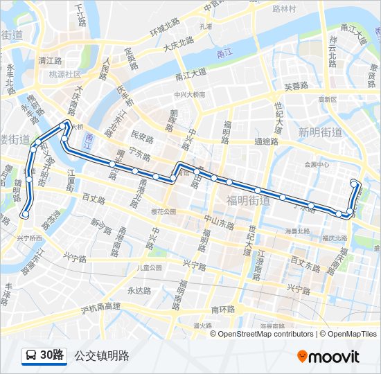 公交30路的线路图