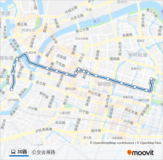 30路 Bus Line Map