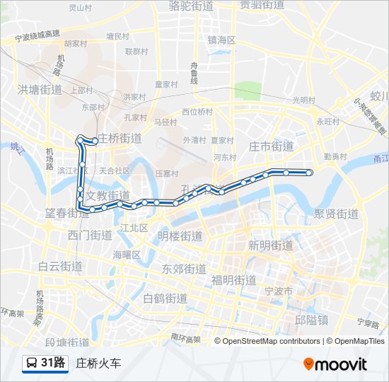 公交31路的线路图