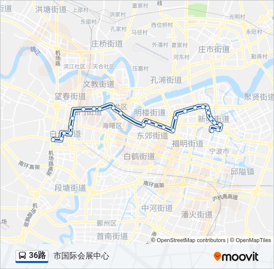 36路 Bus Line Map