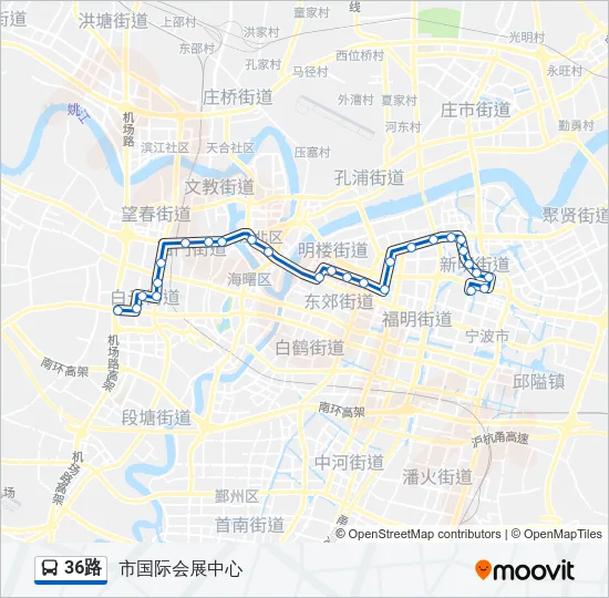 36路 Bus Line Map