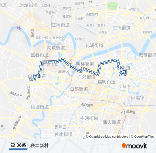 公交36路的线路图