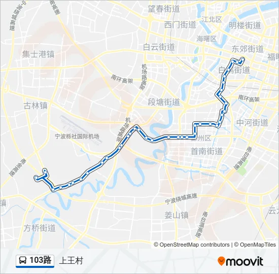 103路 Bus Line Map