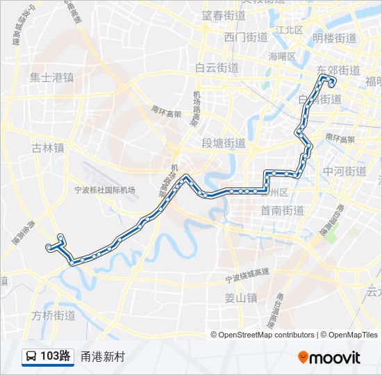 103路 Bus Line Map
