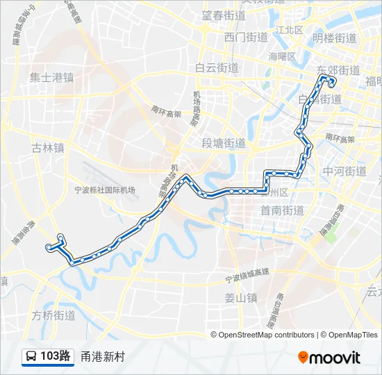 103路 Bus Line Map