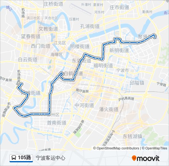 105路 Bus Line Map
