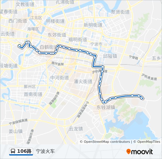 蚌埠106路公交车路线图图片