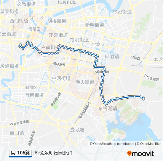 106路 Bus Line Map