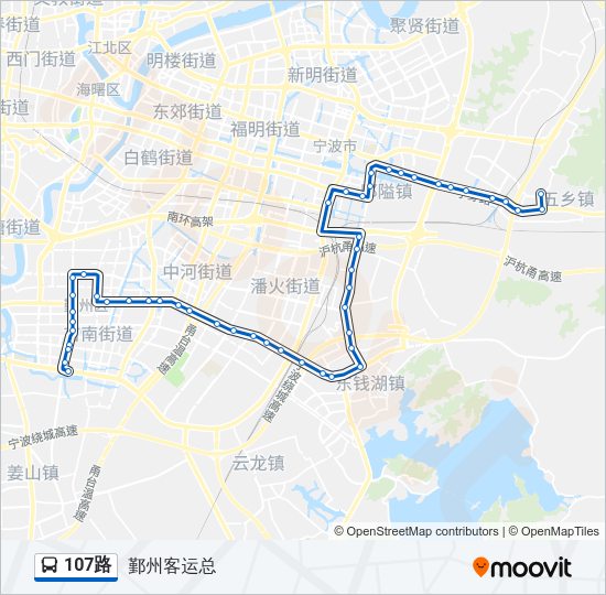 107路 Bus Line Map