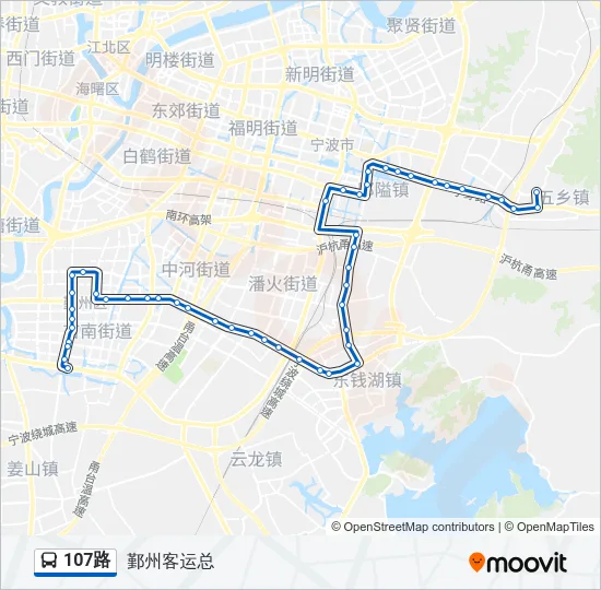 107路 Bus Line Map