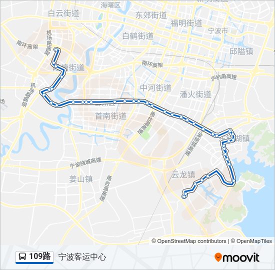 109路 Bus Line Map