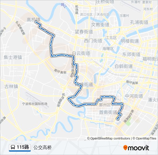 115路 Bus Line Map