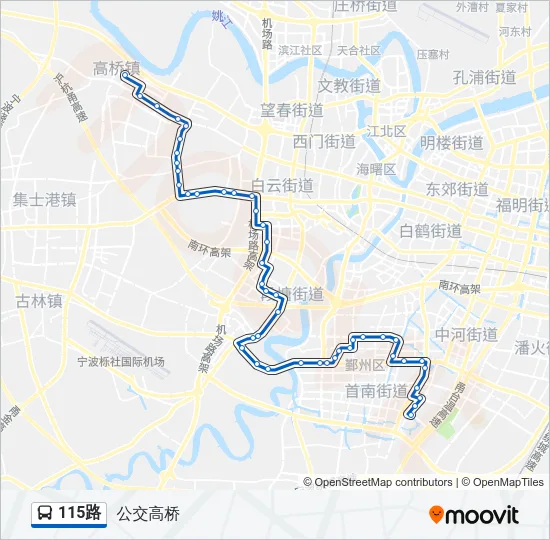 115路 Bus Line Map