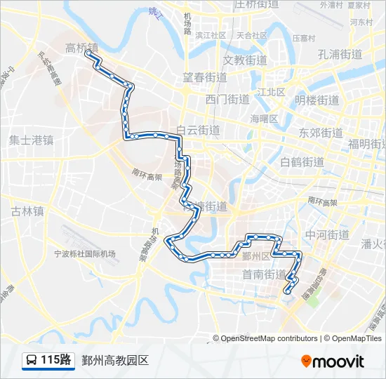115路 Bus Line Map
