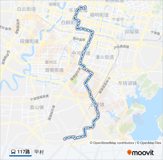117路 Bus Line Map
