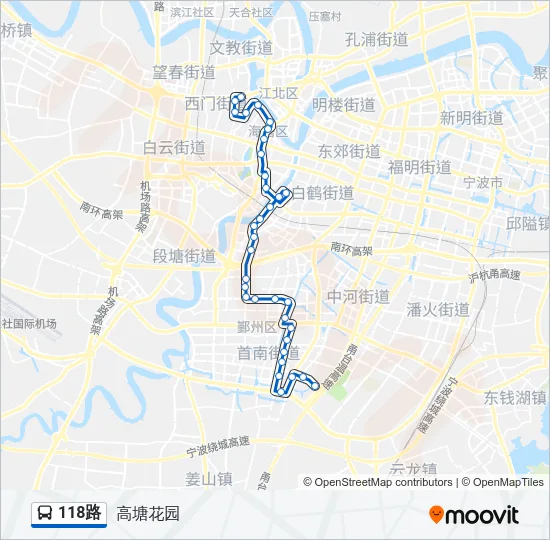 118路 Bus Line Map