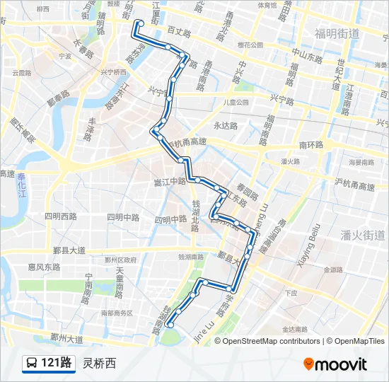 121路 Bus Line Map