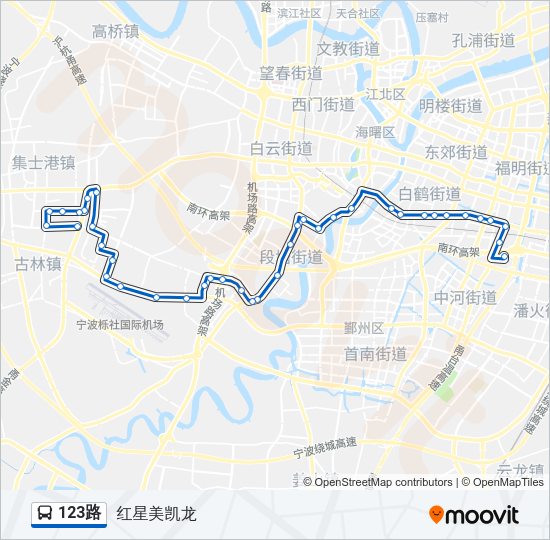 公交123路的线路图