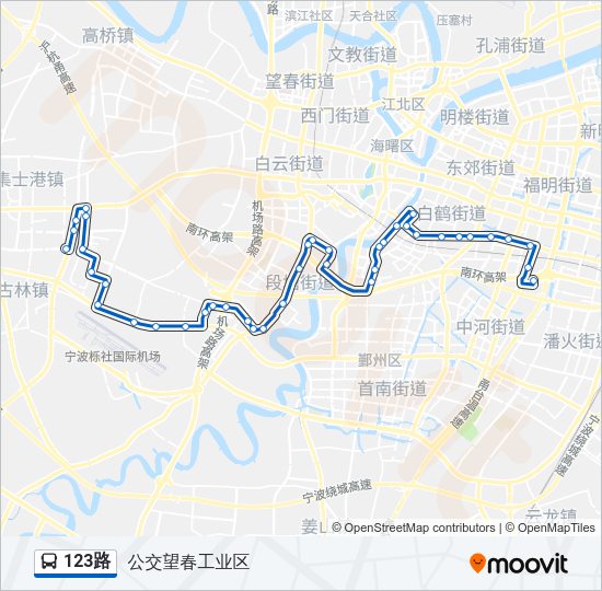 公交123路的线路图