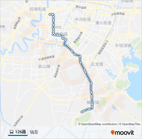 公交126路的线路图