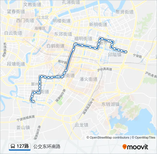 127路 Bus Line Map