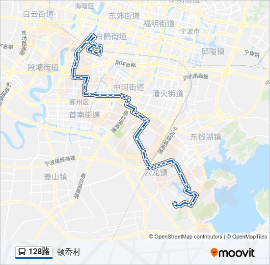 128路 Bus Line Map