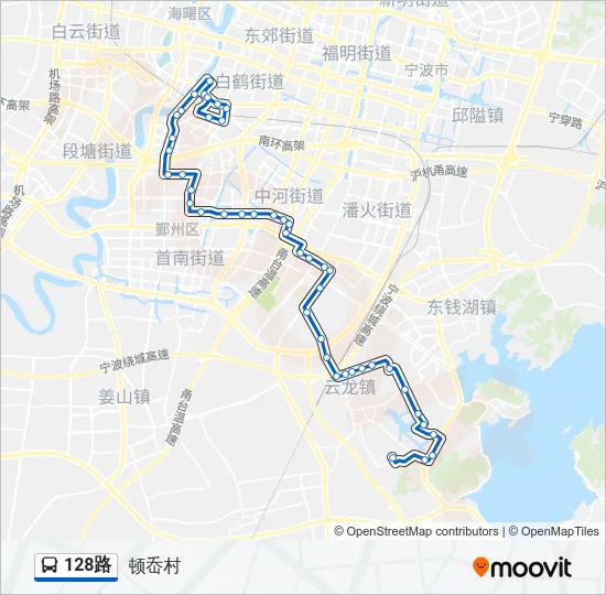 128路 Bus Line Map