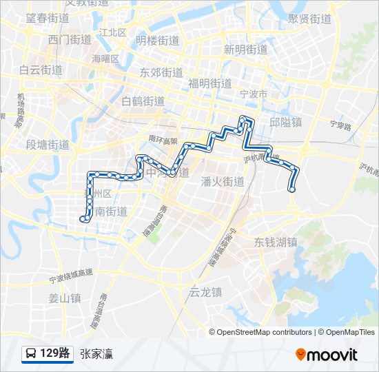公交129路的线路图