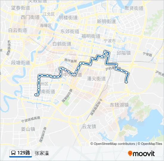 129路 Bus Line Map